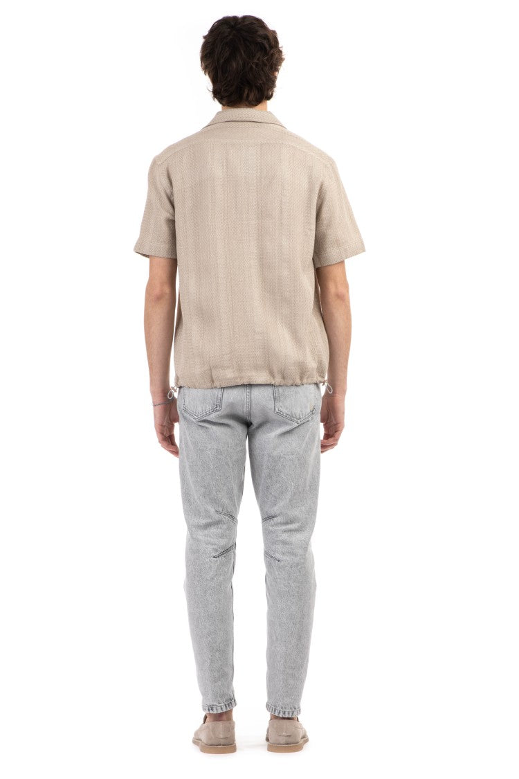 Eleventy Viscose-Linen-Cotton Woven Shirt