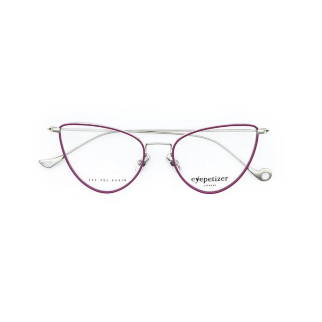 Eyepetizer Cecile Sleek Metal Frame Eyeglasses With Delicate Cat-Eye Shape