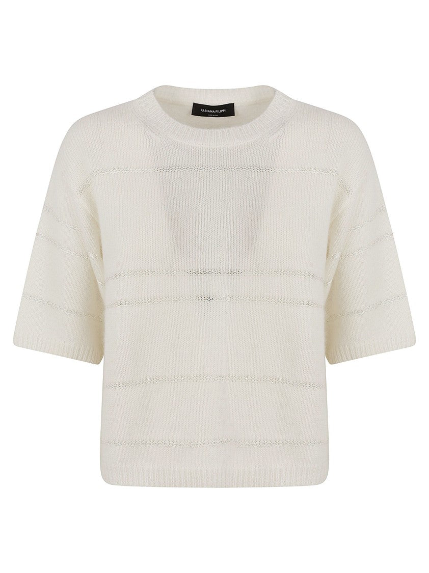 Fabiana Filippi Boxy Striped Knit Top
