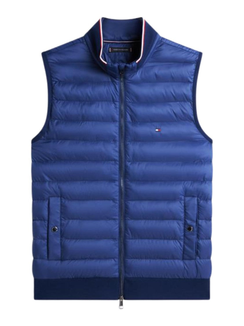 Tommy Hilfiger Blue Padded Quilted Cotton Vest