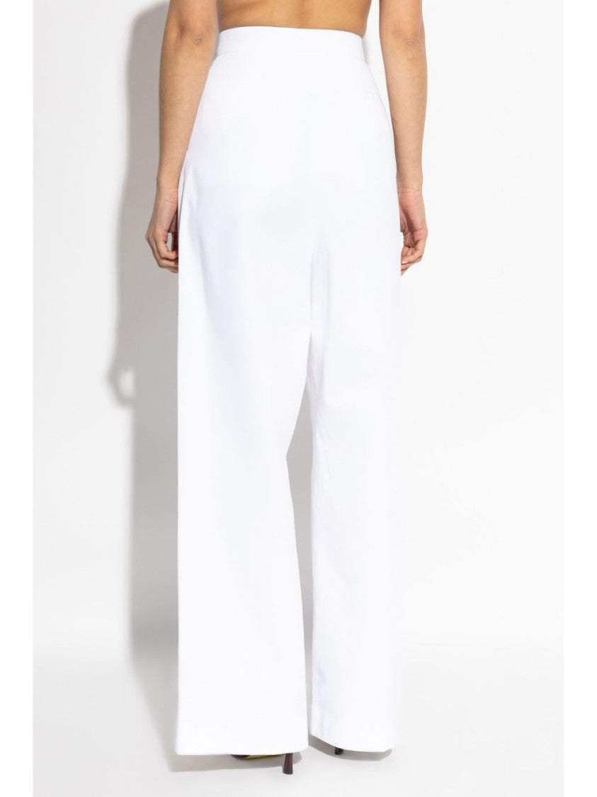 Givenchy Wide-Leg Trousers With Pleat Detailing And Off-Centre Button Fastening