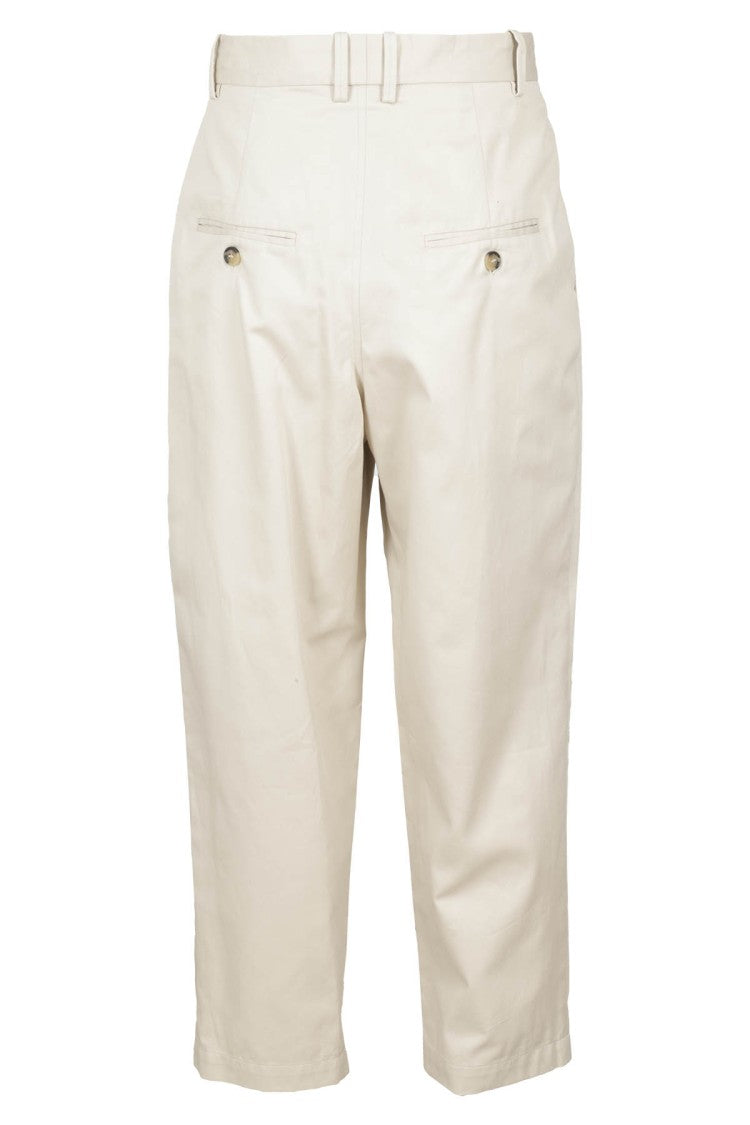 Isabel Marant Niouflow Mom-Fit Ecru Cotton Trousers