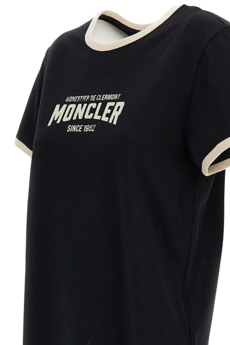 Moncler Black Cotton Short-Sleeve T-Shirt