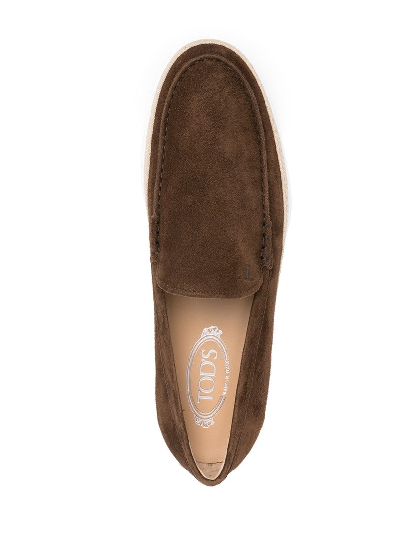 Tod's Almond Toe Suede Loafers