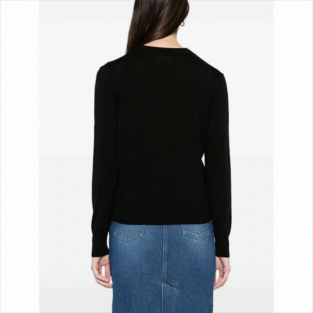 Ami Paris V-Neck Button-Down Cardigan In Soft Merino Wool