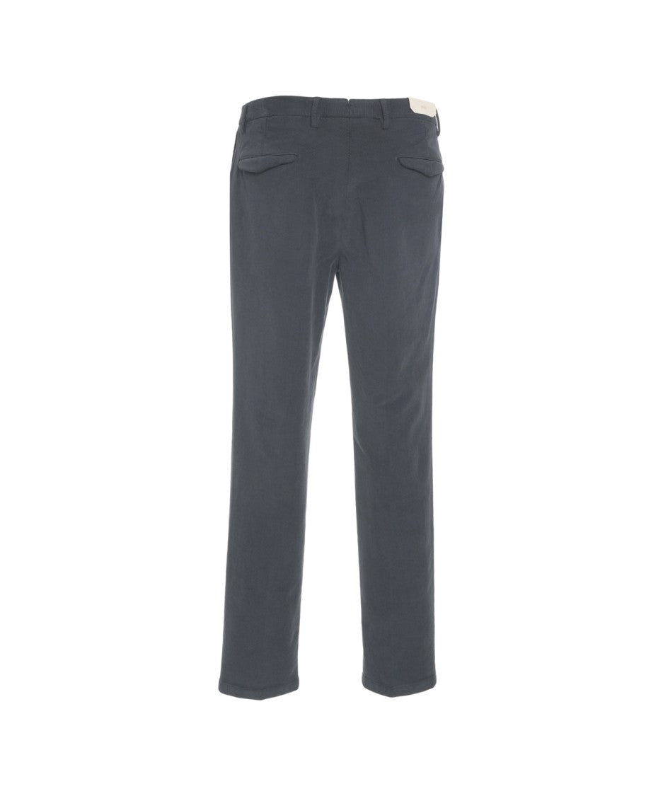 Briglia Pressed Pleat Chinos With Hidden Button Zip Closure