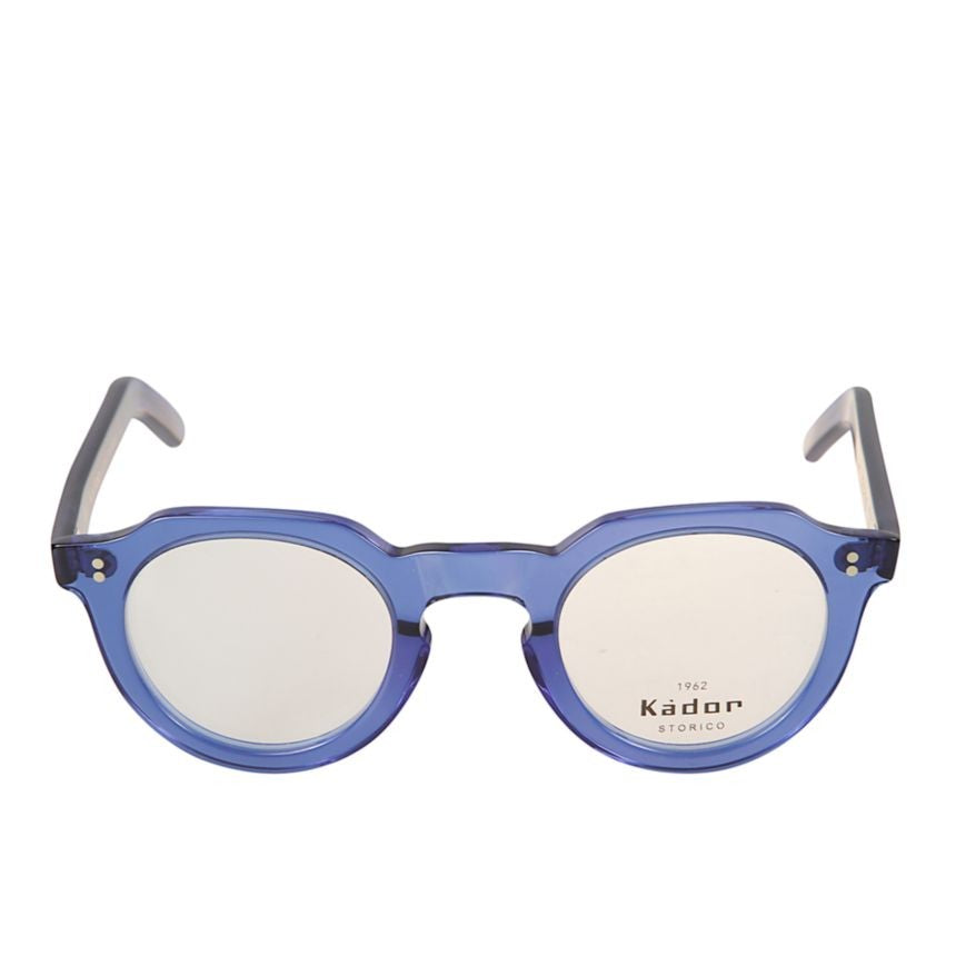 Kador Storiko Translucent Blue Round Frame Eyewear With Keyhole Bridge