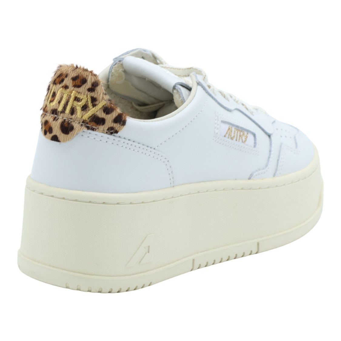 Autry Chunky Platform Sneakers With Leopard Print Accent