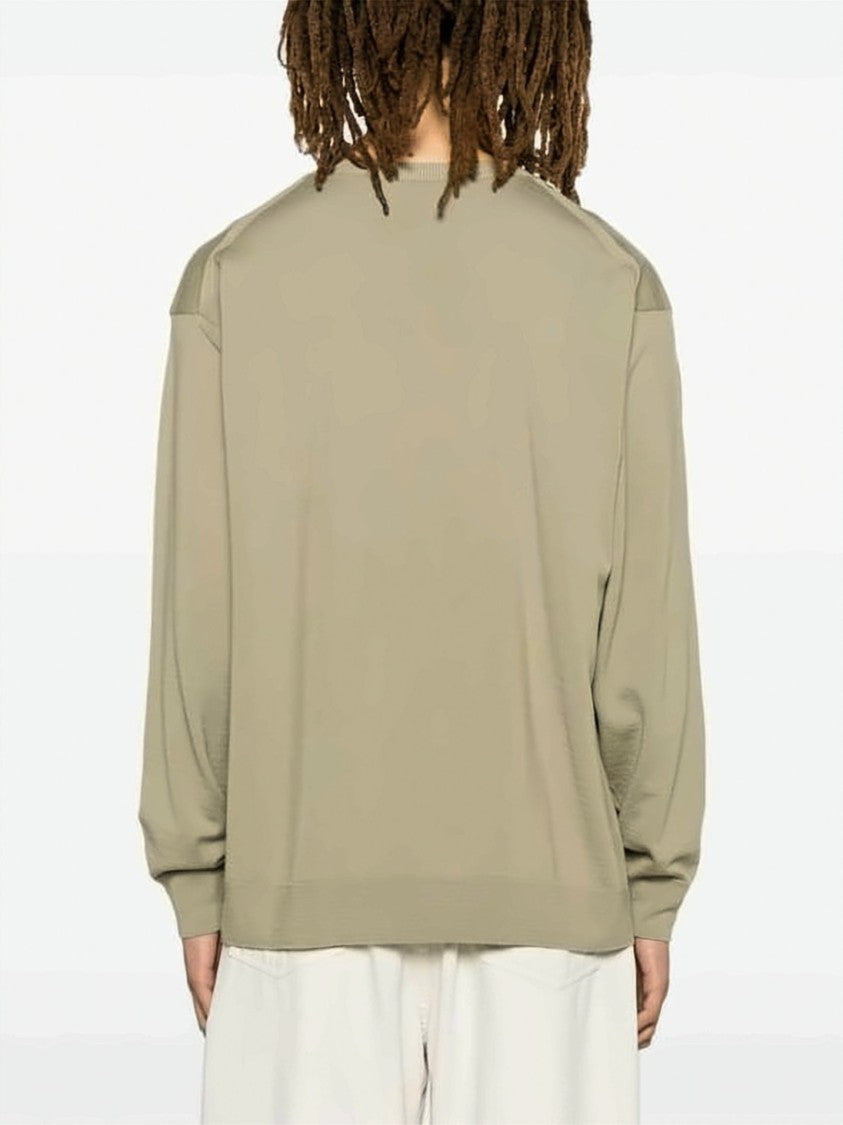 Auralee Relaxed Fit Crew Neck Wool Sweater