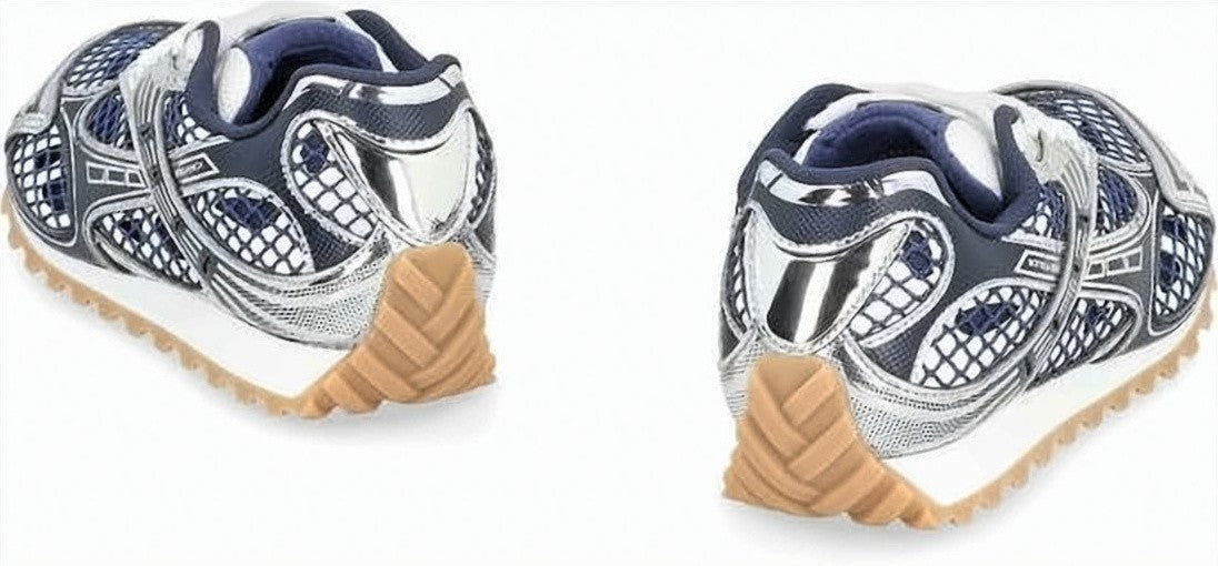 Bottega Veneta Dynamic Mesh Sneakers With Metallic Accents