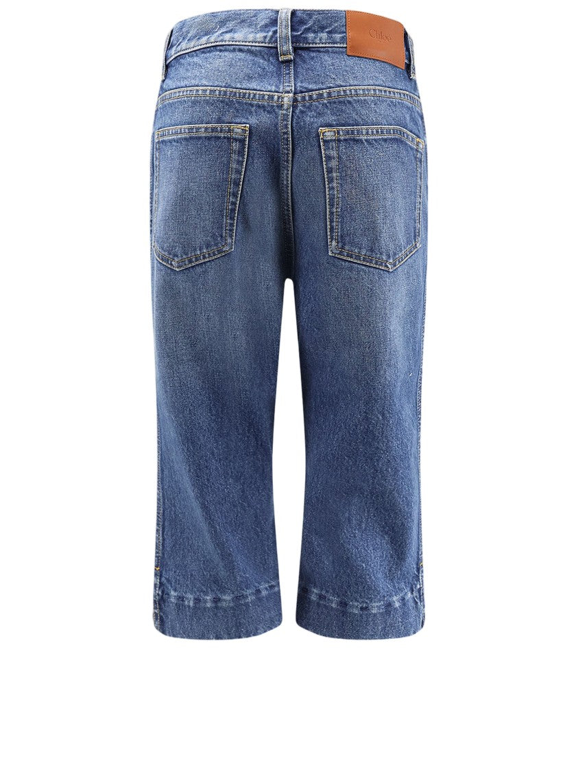 Chloé Washed Denim Shorts