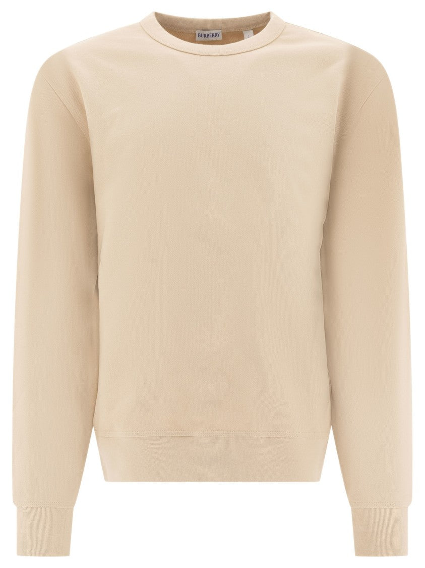 Burberry Crew Neck Sweatshirt With Check Detail