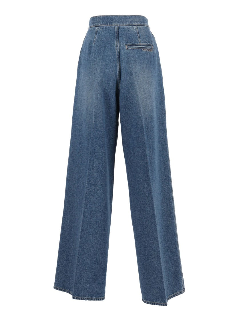 Alberta Ferretti Straight-Leg High-Waist Trousers With Clean Tailored Finish