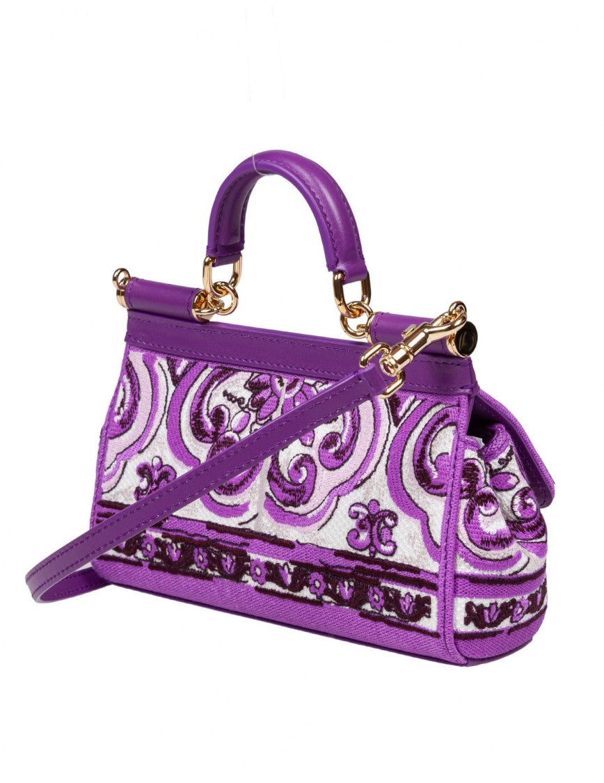 Dolce & Gabbana Sicily Small Bag With Maiolica Embroidery