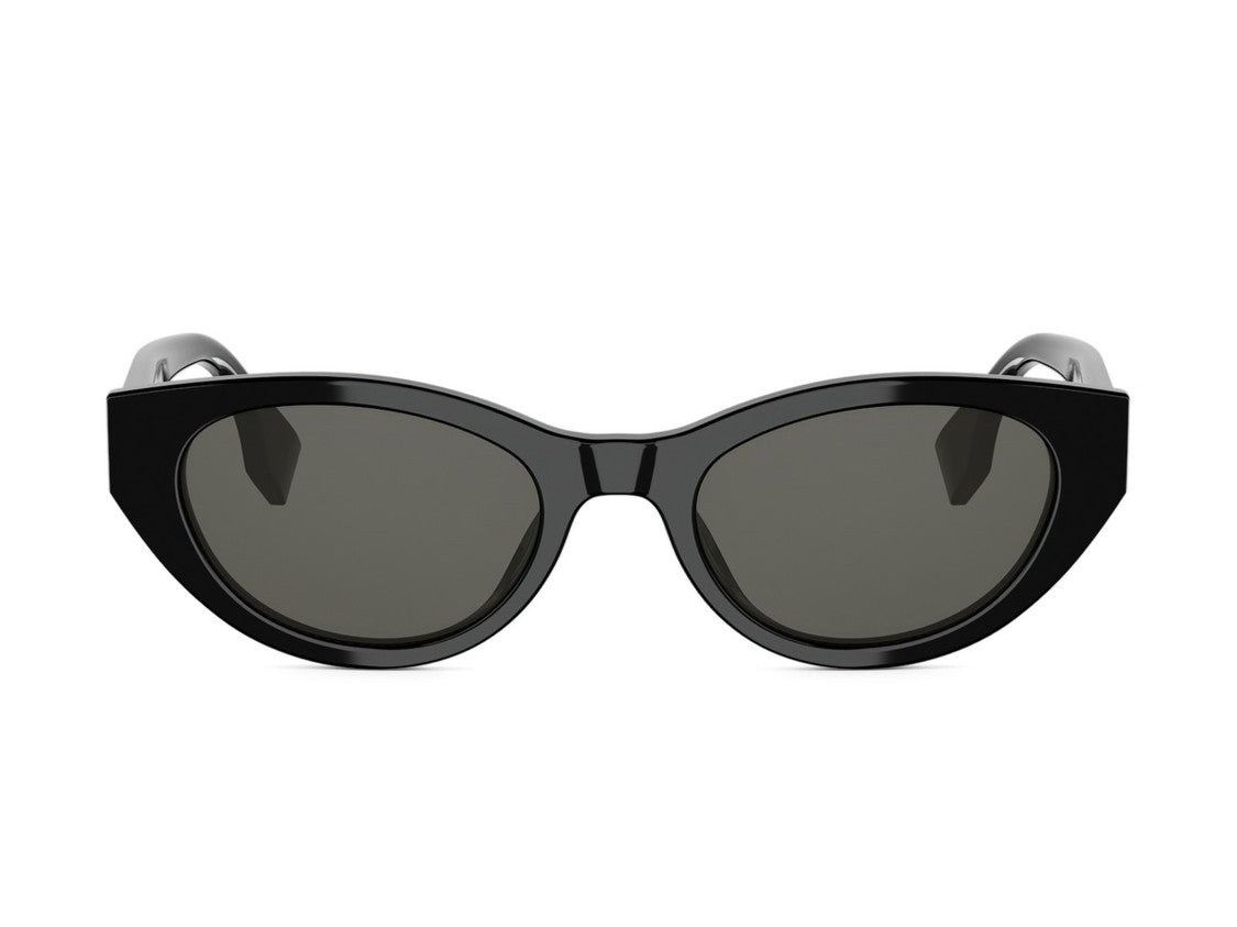 Fendi Fe40209i Cat-Eye Glossy Black Acetate Sunglasses