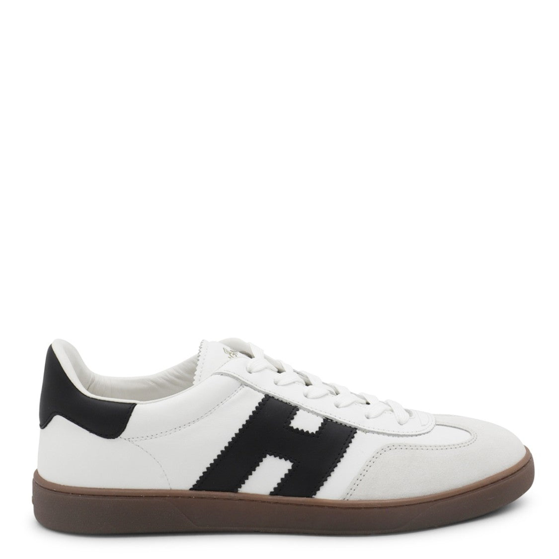 Hogan White And Black Leather Sneakers