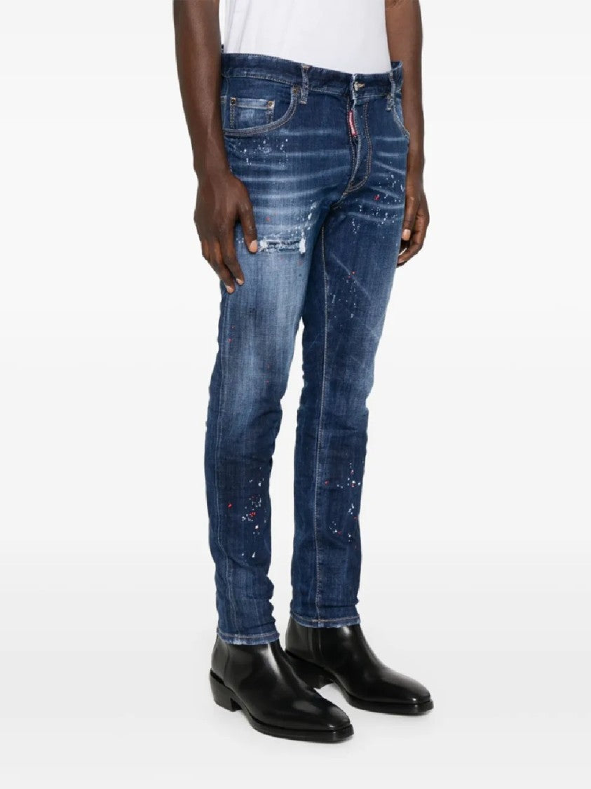 Dsquared2 Distressed Deep Blue Jeans