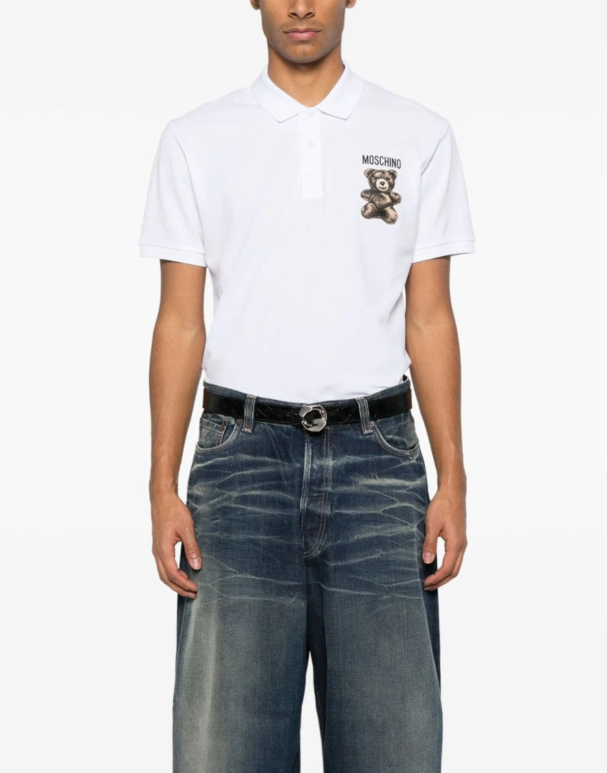 Moschino Teddy Bear Logo Polo Shirt