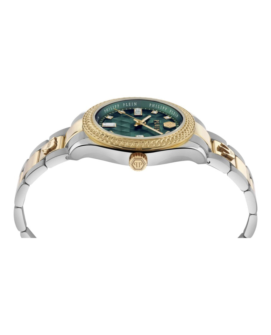 Philipp Plein Queen Crystal Watch With Two-Tone Case