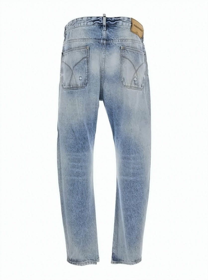Dsquared2 Light Blue Faded Denim Pants
