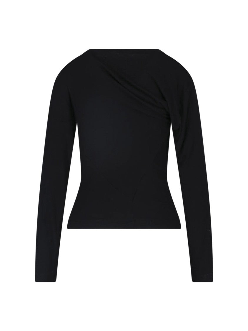 Vivienne Westwood Black Viscose Asymmetric Orb T-Shirt