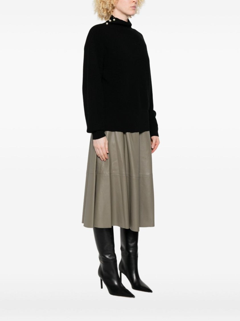 Liu Jo High Neck Ribbed Knit Sweater