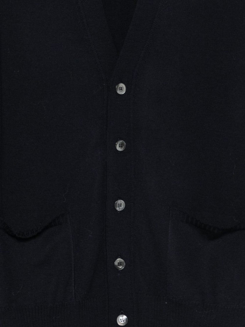 Alpha Studio Sleeveless Merino Wool Knit Vest With V-Neckline