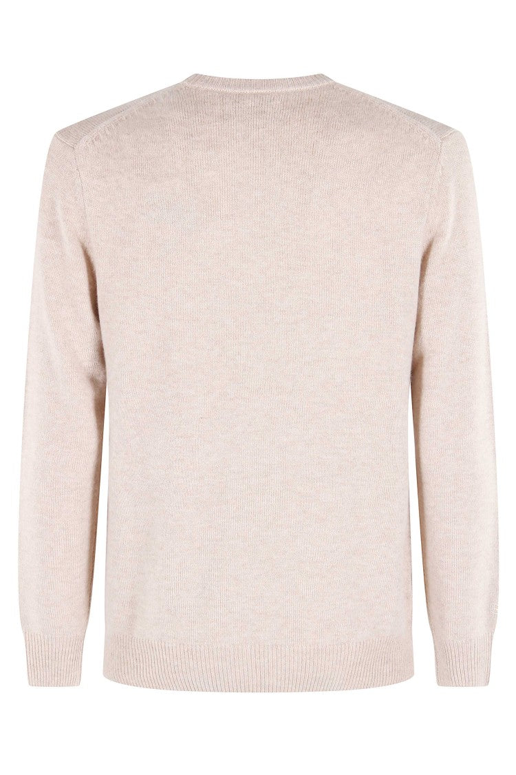 Mc2 Saint Barth Ribbed Crewneck Sweater With Embroidered Winter Motif