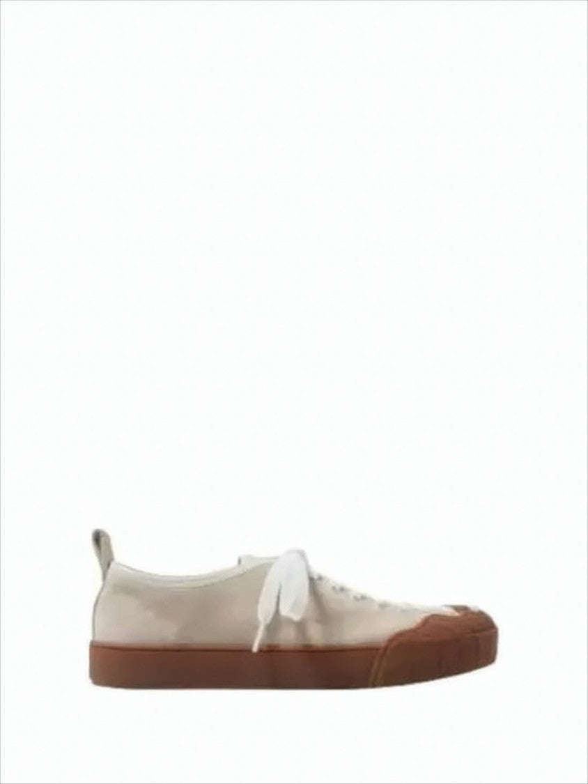 Sunnei Smooth Leather And Suede Low-Top Sneakers