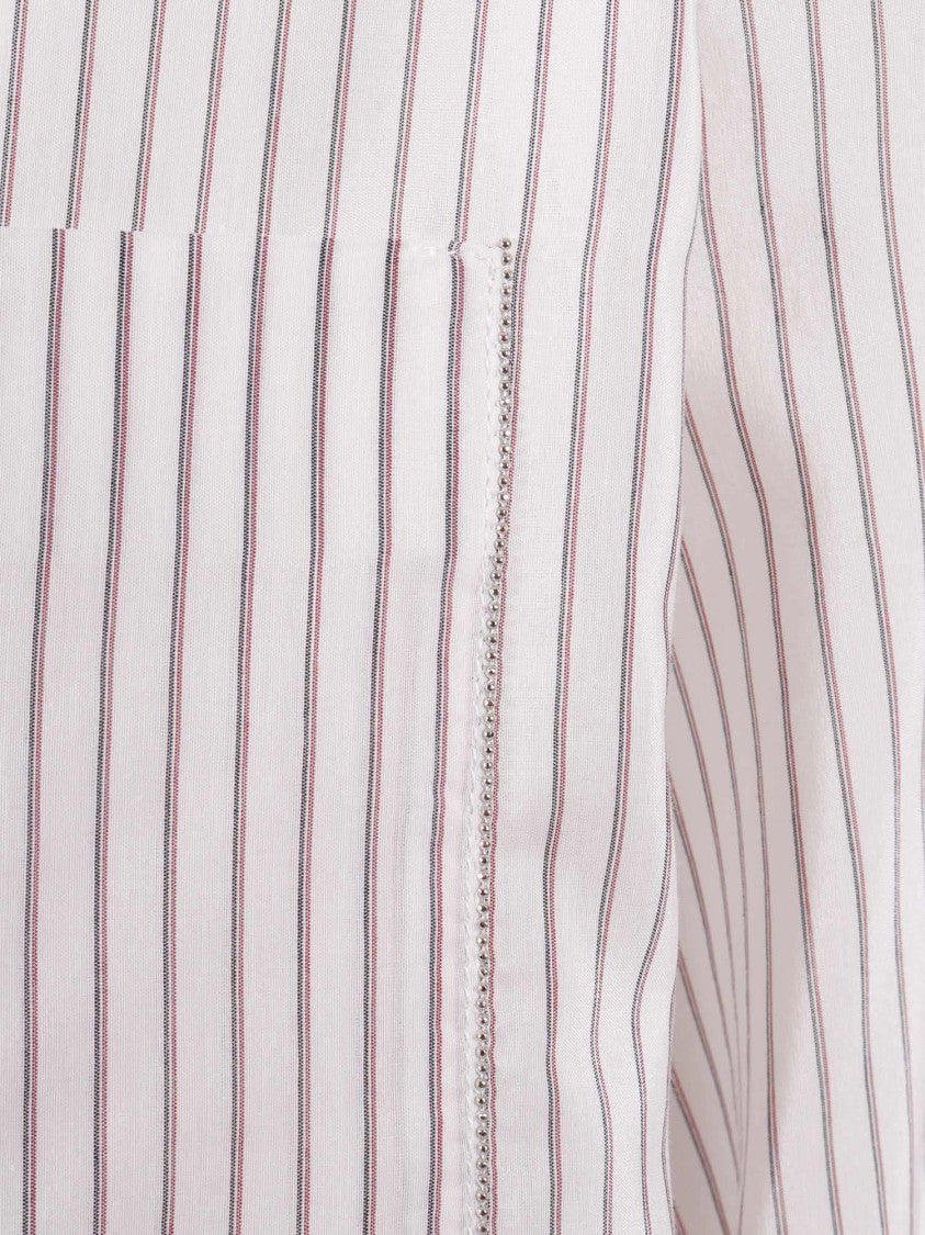 Peserico Blouse Pinstripe Classic Blouse