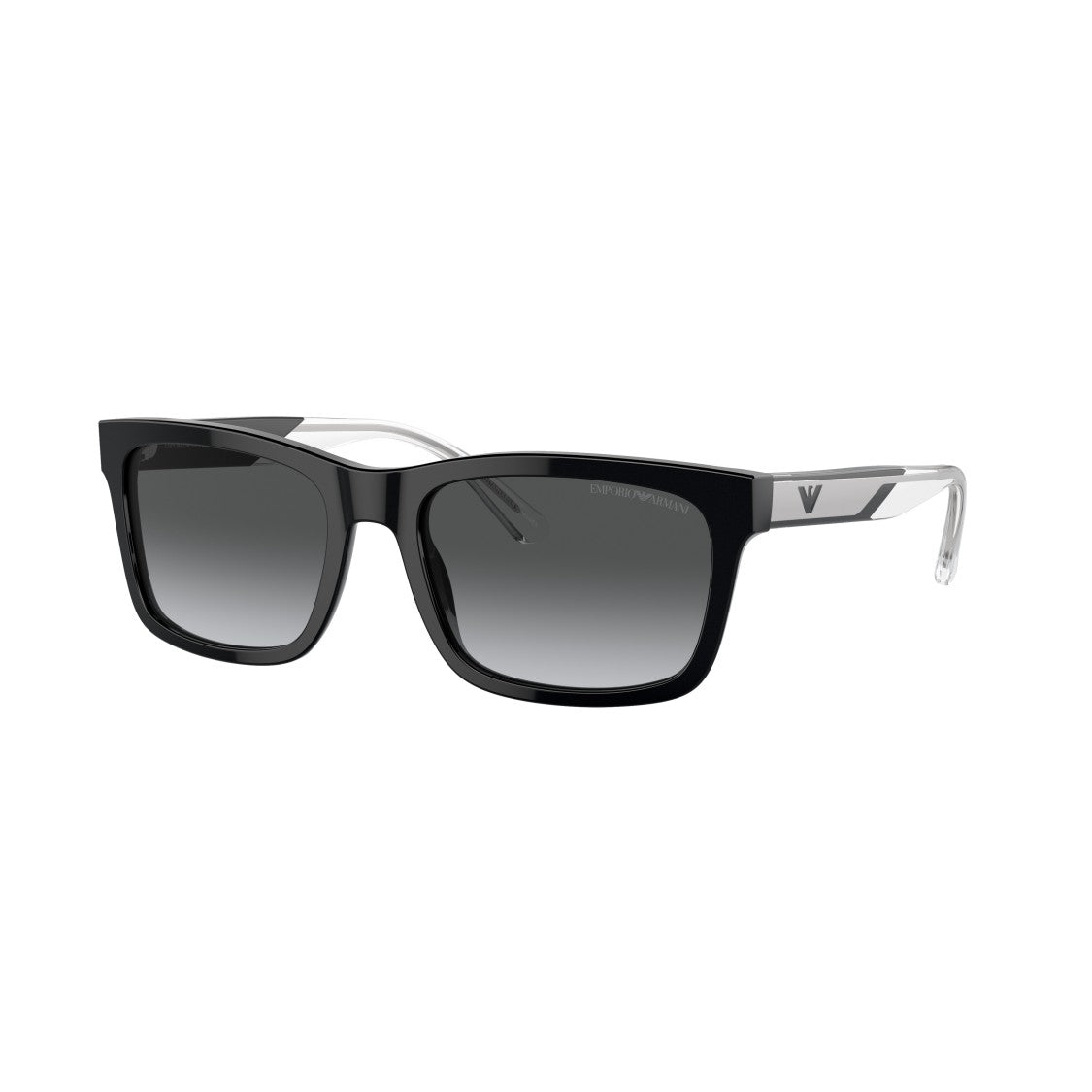 Emporio Armani 0Ea4224 Rectangular Frame Sunglasses With Gradient Lenses