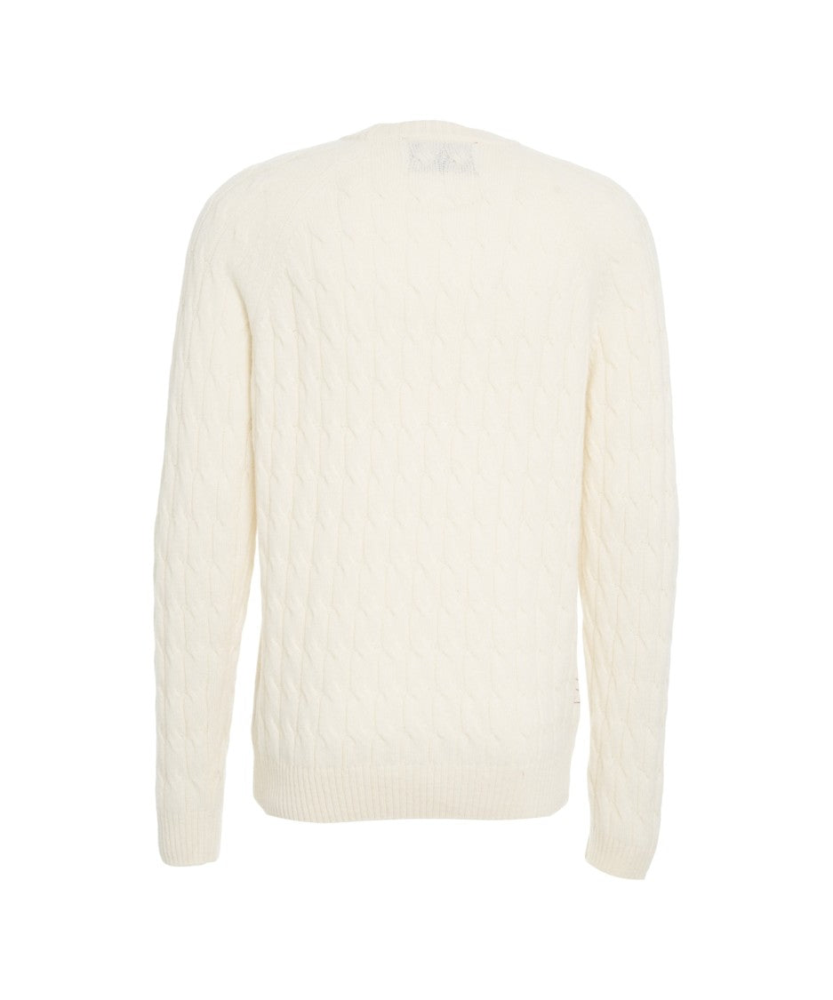 Amaranto Timeless Cable-Knit Amaranto Sweater