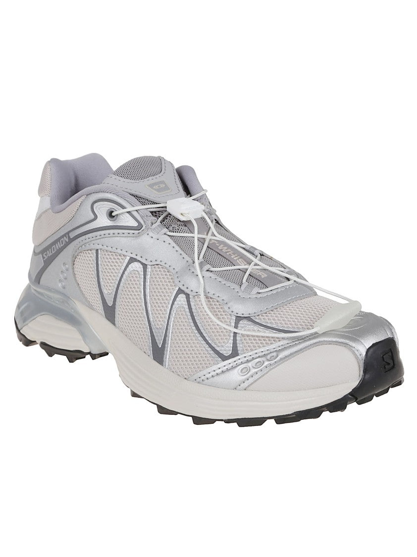 Salomon Metallic Silver Quicklace Sneakers With Breathable Design