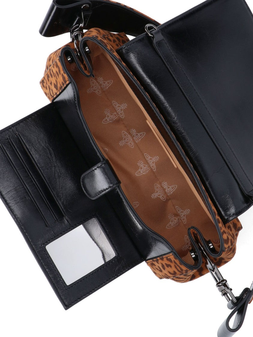 Vivienne Westwood Medium "Hazel" Shoulder Bag – Brown/Leopard