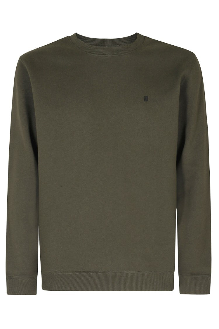 Dondup Green Regular Fit Fleece-Lined Cotton Sweatshirt