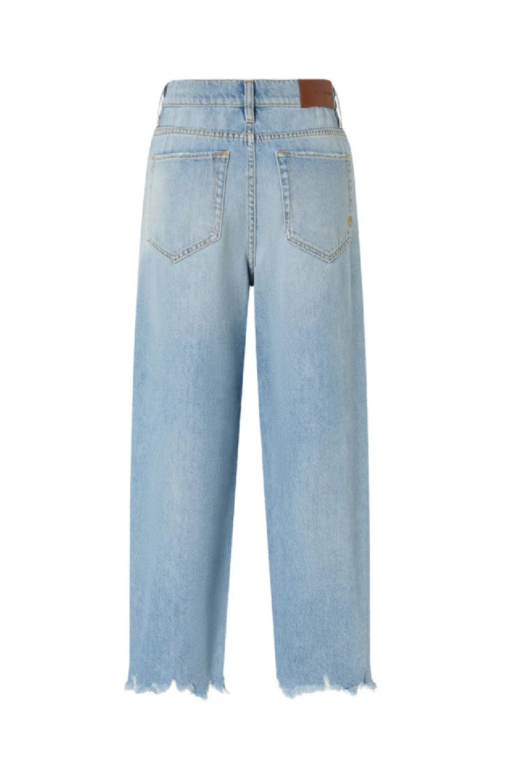 Pinko Relaxed Fit Cropped Denim Pants