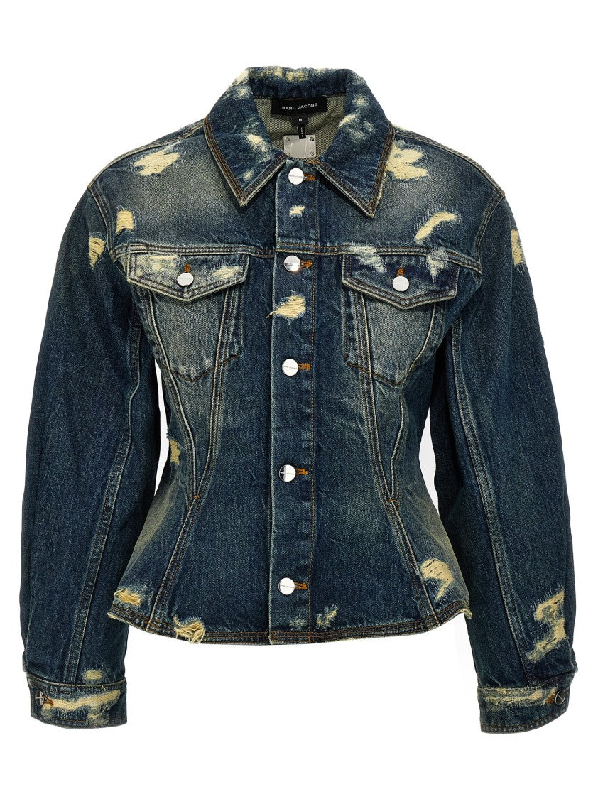 Marc Jacobs The Rip And Repair Fluted Denim Jacket' Jacket