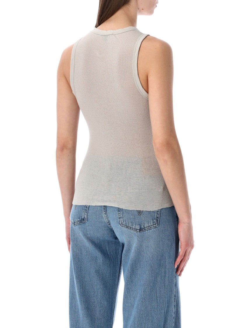 James Perse Cotton And Cashmere Rib Shell Top