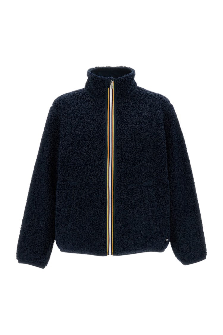 K-Way Blue Pascal Sherpa Polar Reversible Fleece Jacket