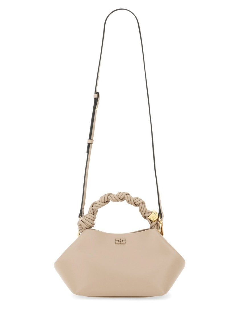 Ganni Bou Small Geometric Recycled Leather-Blend Shoulder Bag