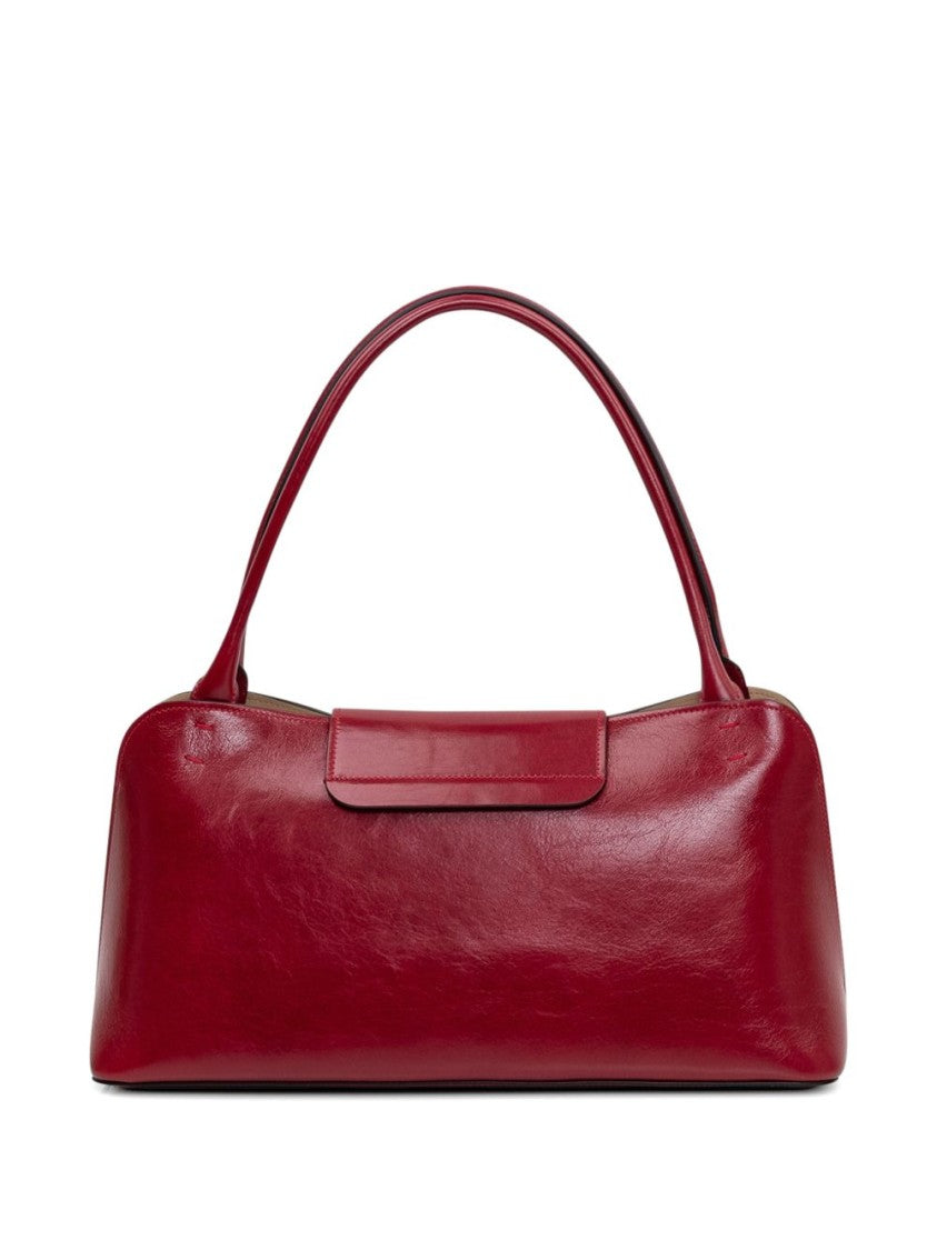 Versace Rectangular Silk And Nylon Handbag With Gold-Tone Clasp