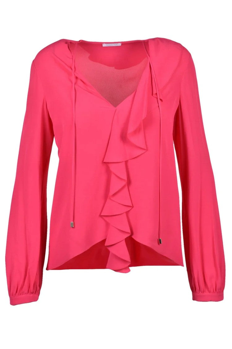 Patrizia Pepe Voile Blouse - Fuchsia