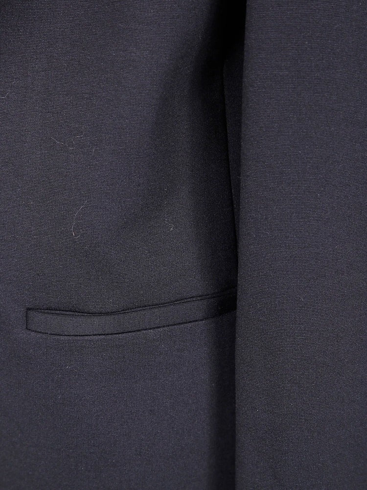 Twin-Set Black Tailored Notch-Lapel Viscose-Blend Blazer