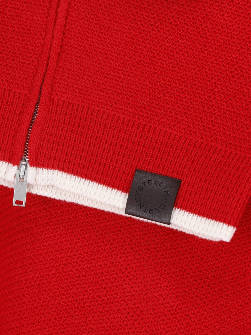 Stella Mccartney Cropped High Collar Wool Sweater