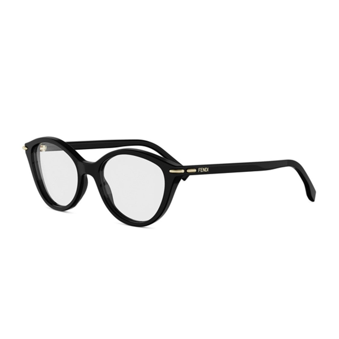 Fendi Black Selleria Acetate Round Sunglasses