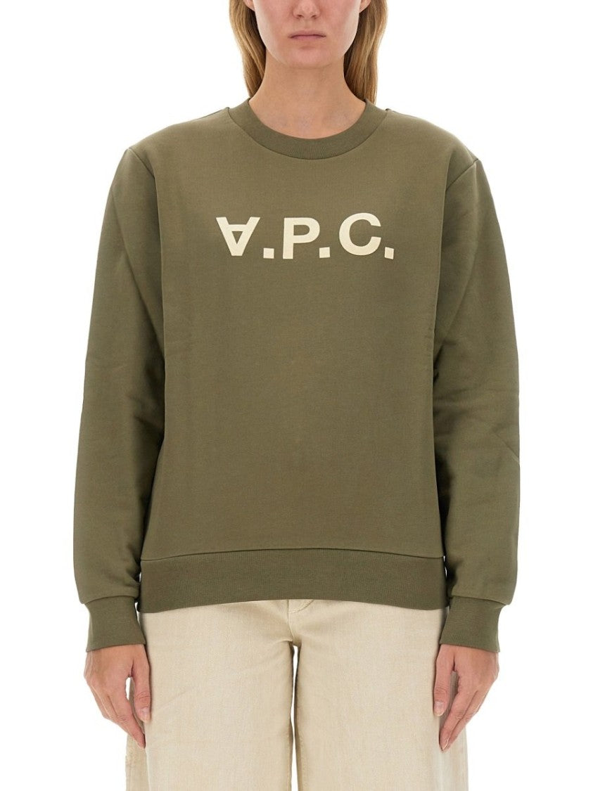 A.P.C. Long-Sleeve Sweatshirt With Inverted Logo