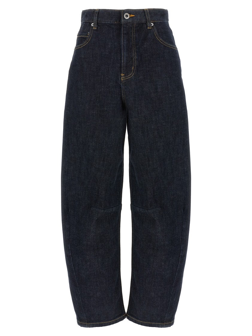 Self-Portrait Indigo Barrel Leg' Jeans