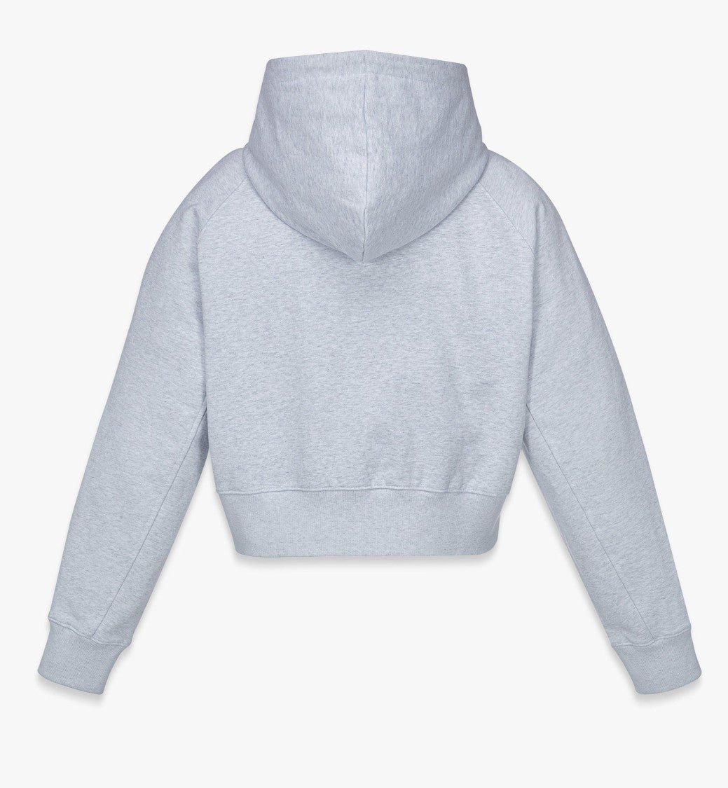 Mcm Cropped Oversized French Terry Hoodie