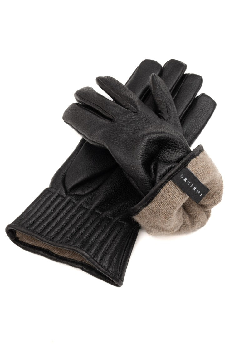 Orciani Hammered Leather Gloves