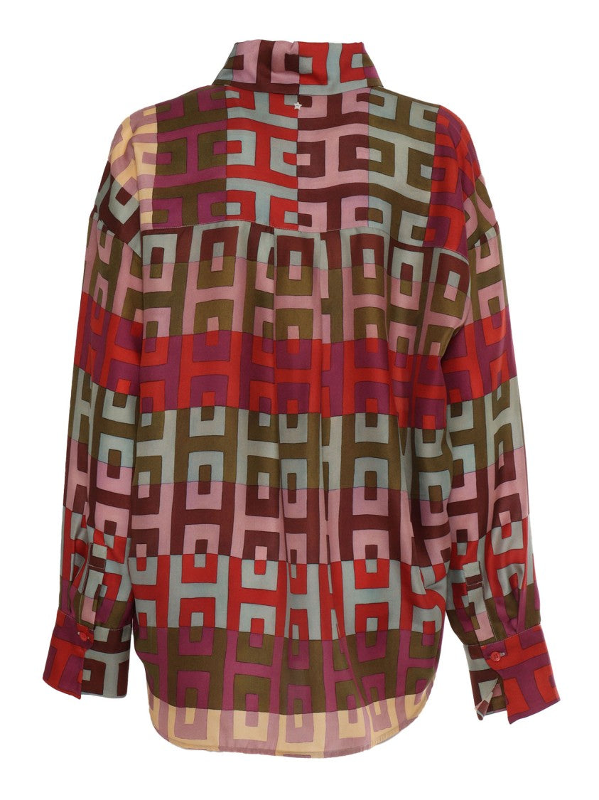 Lorena Antoniazzi Geometric Pattern Silk Shirt